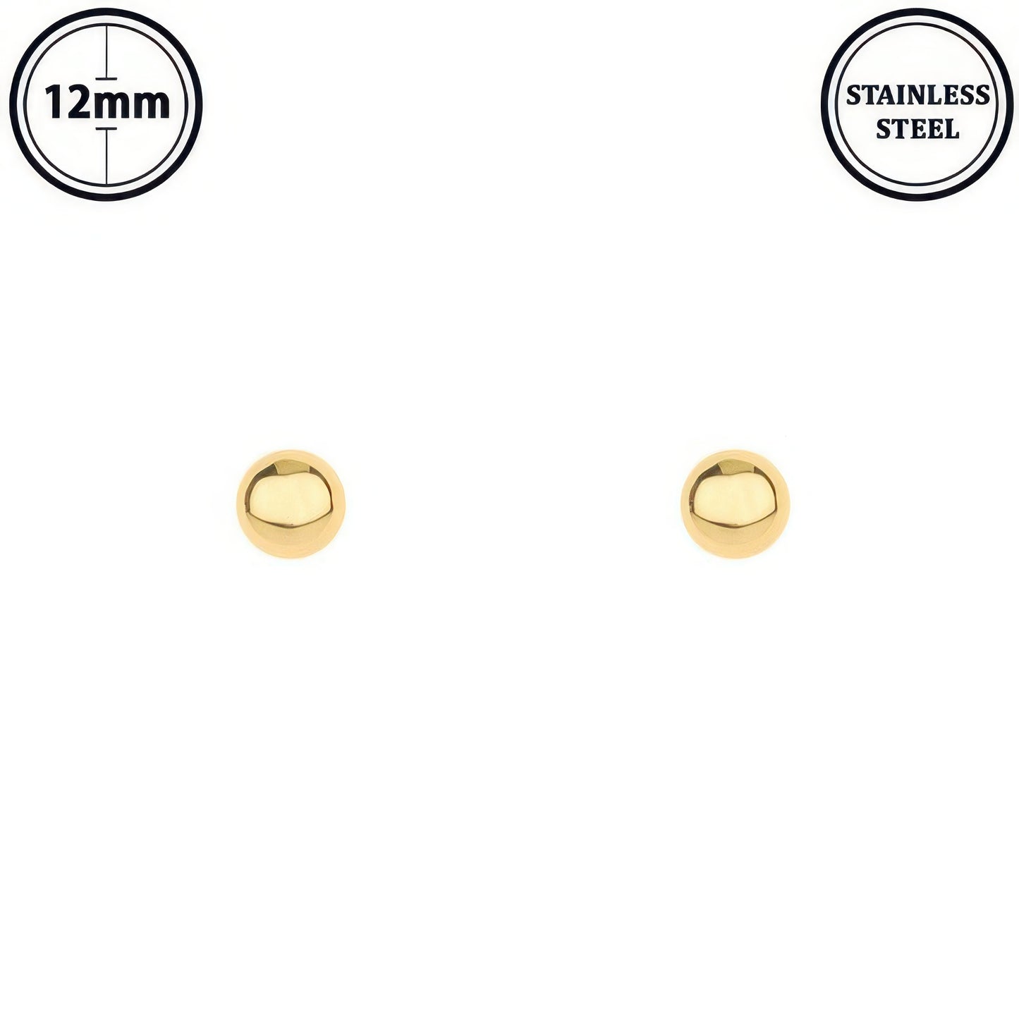 Polished Ball Stud Earrings