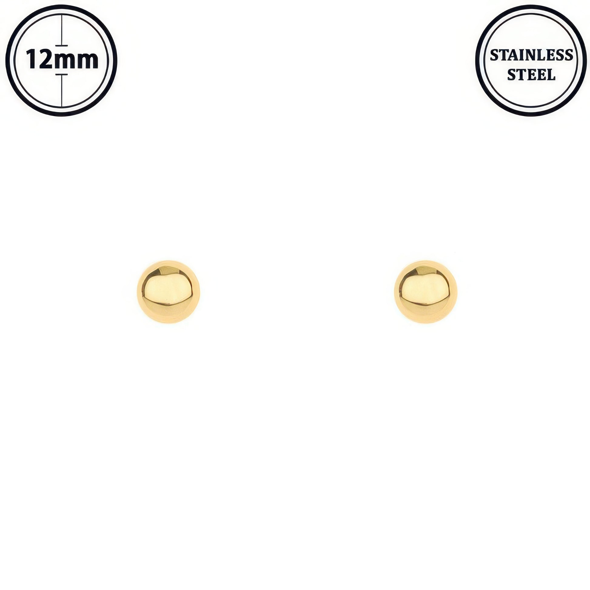 Polished Ball Stud Earrings