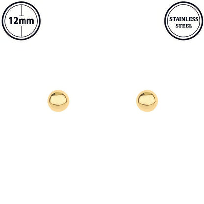 Polished Ball Stud Earrings