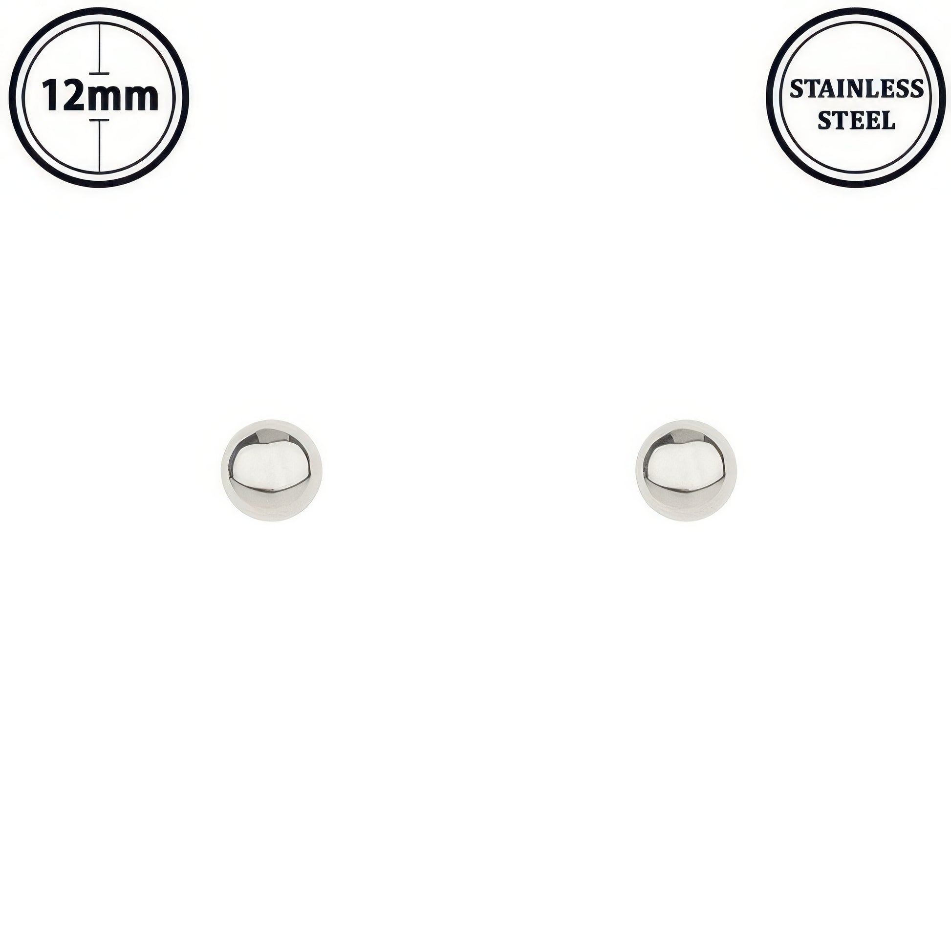 Polished Ball Stud Earrings