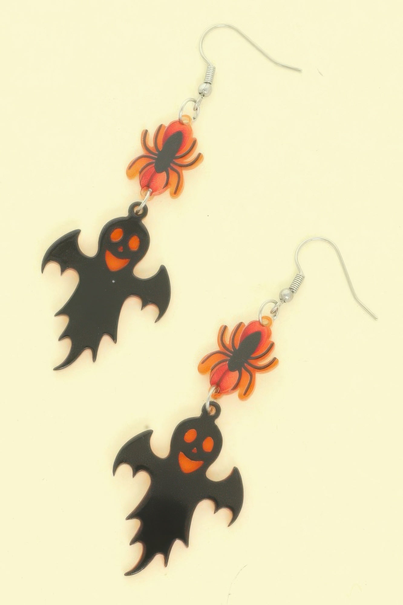 Halloween Spider And Ghost Acrylic Dangle Earrings