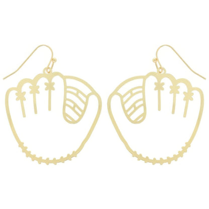 Game Day Style Baseball Glove Wire Earrings
