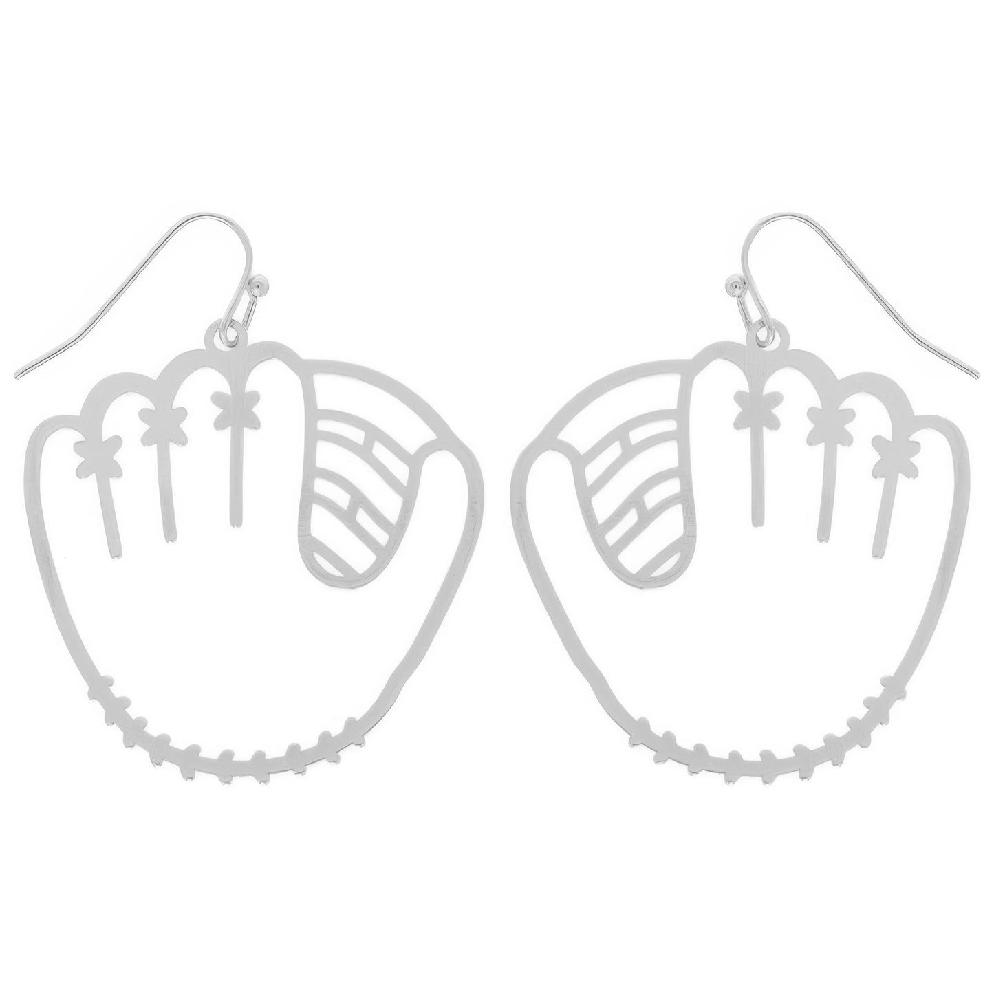 Game Day Style Baseball Glove Wire Earrings