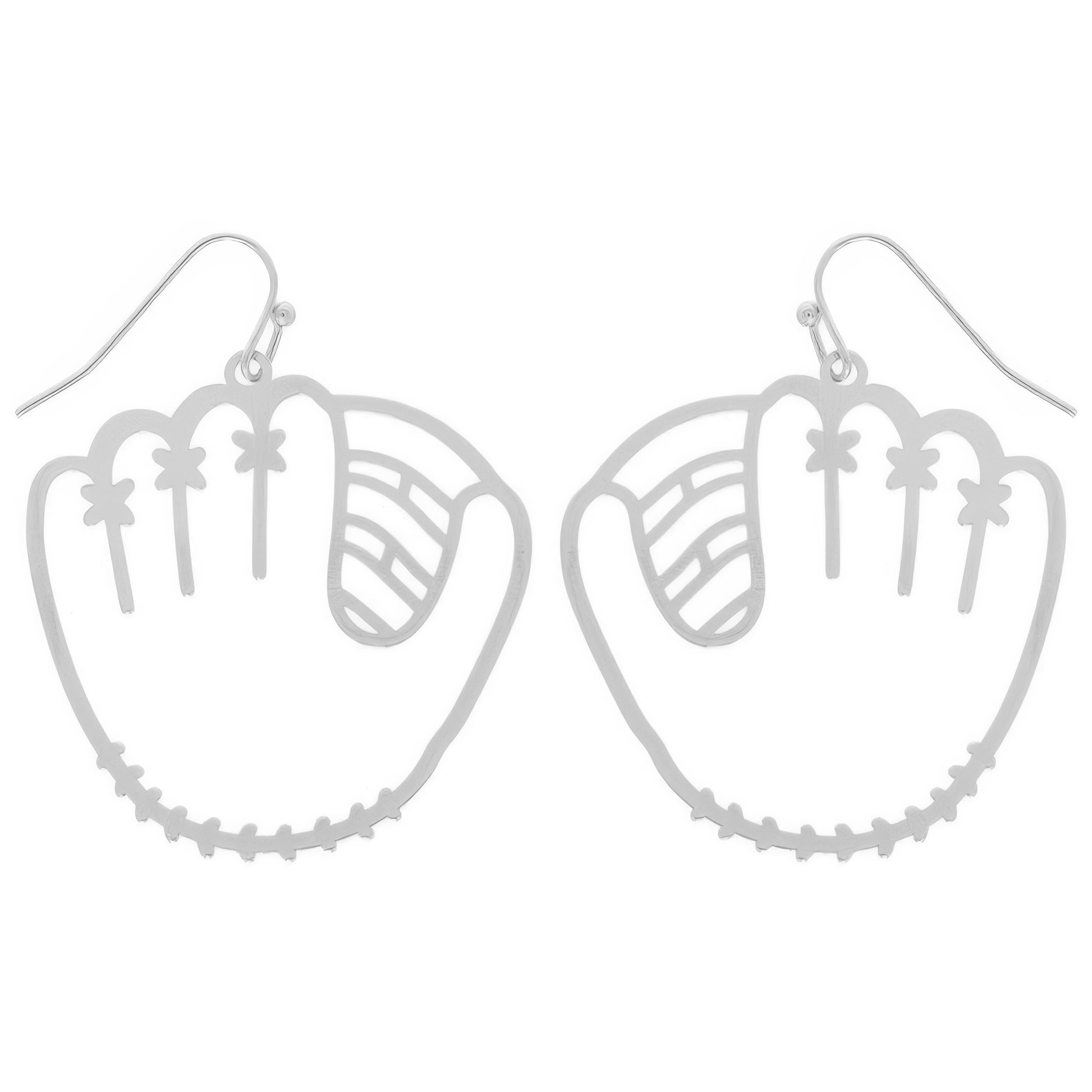Game Day Style Baseball Glove Wire Earrings