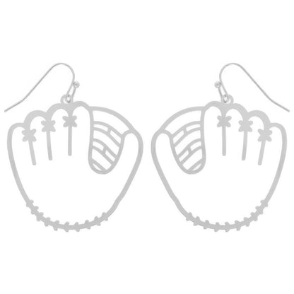 Game Day Style Baseball Glove Wire Earrings