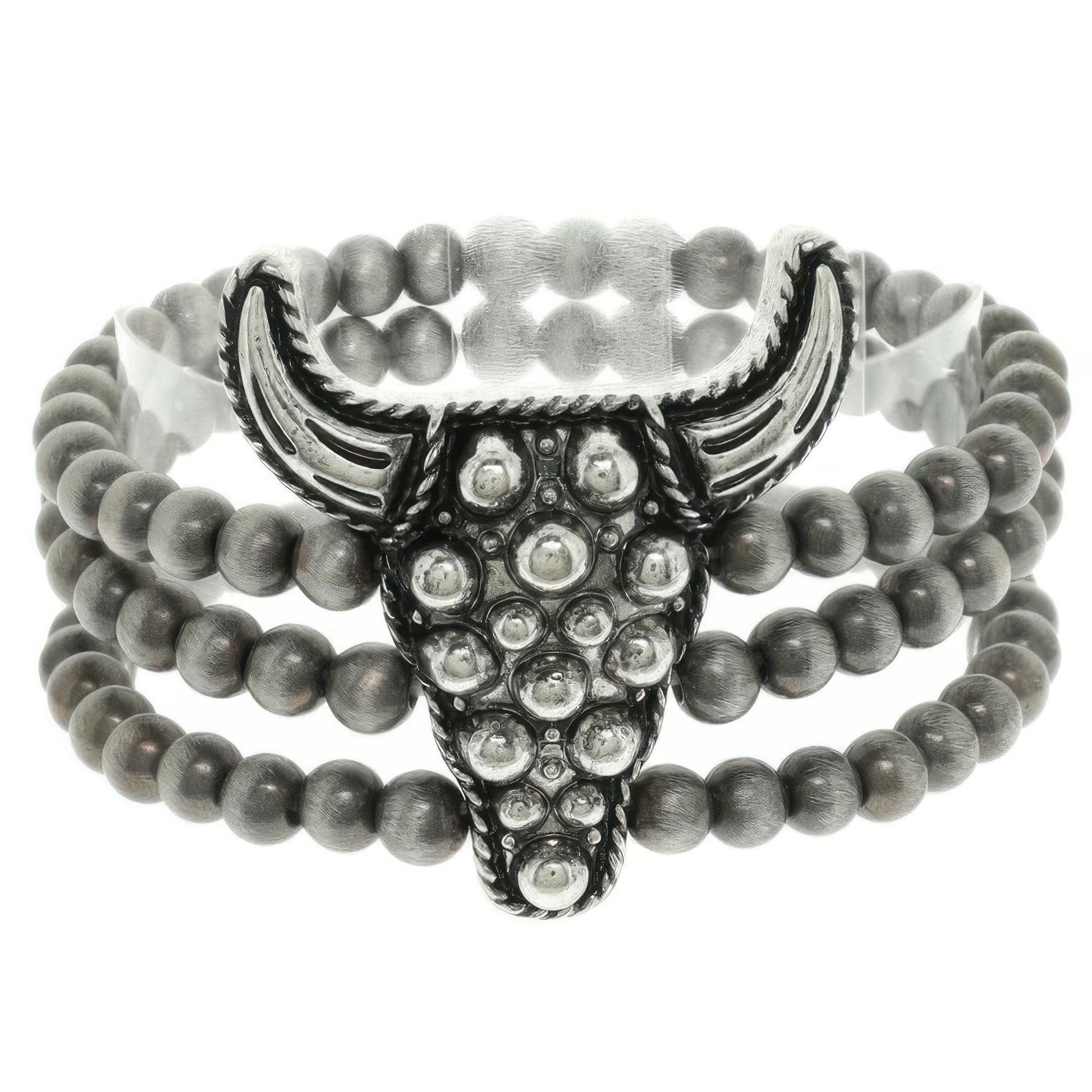 Western Bubble Steerhead Bead Bracelet