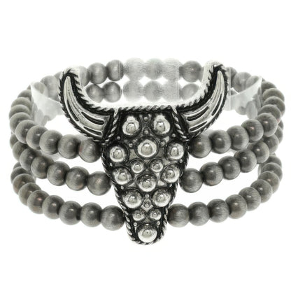 Western Bubble Steerhead Bead Bracelet