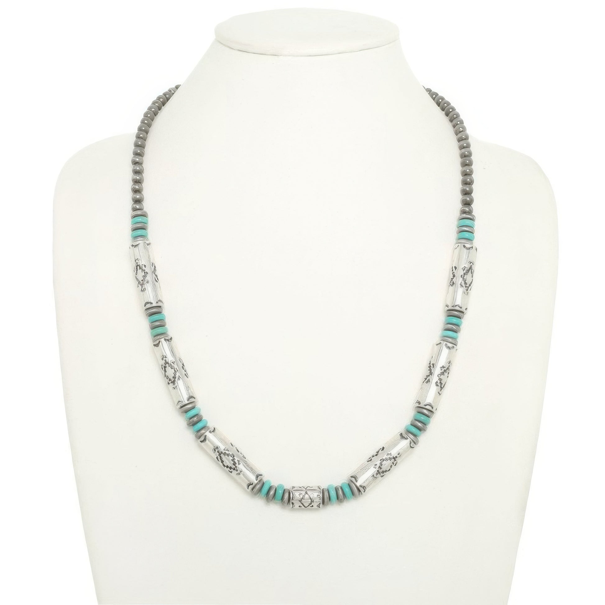 Western Theme Navajo Barrel Bead Necklace