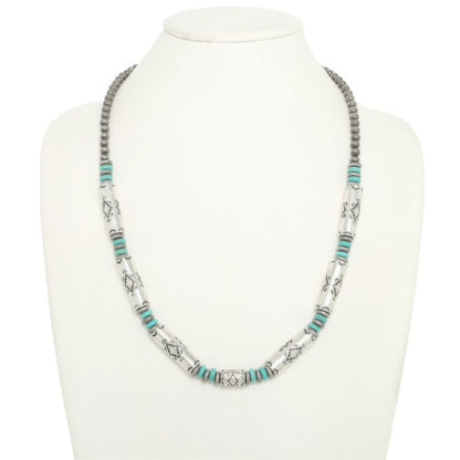 Western Theme Navajo Barrel Bead Necklace