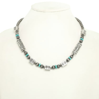 Western Theme Navajo Barrel Bead Necklace