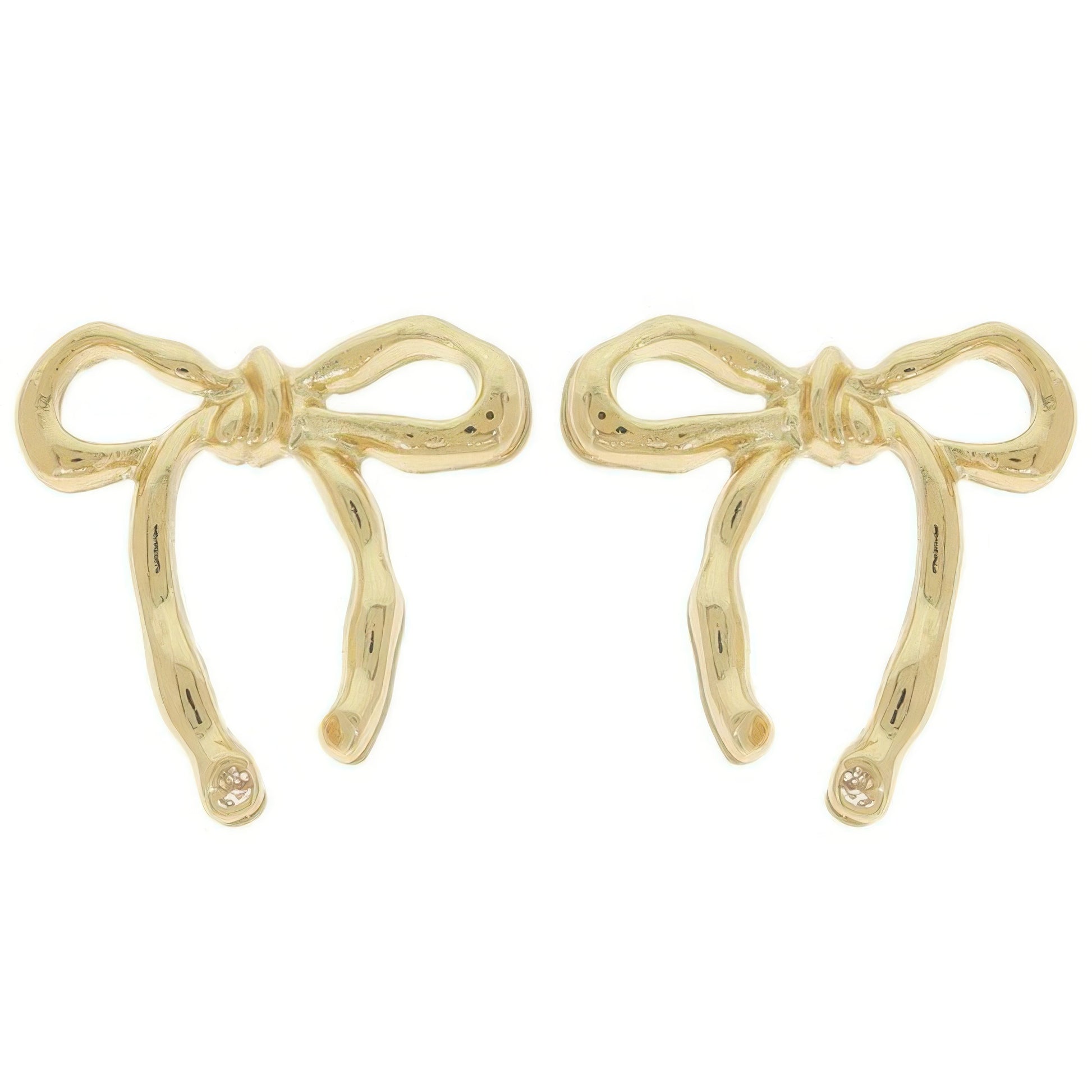 Long Tail Bow Ribbon Post Earrings