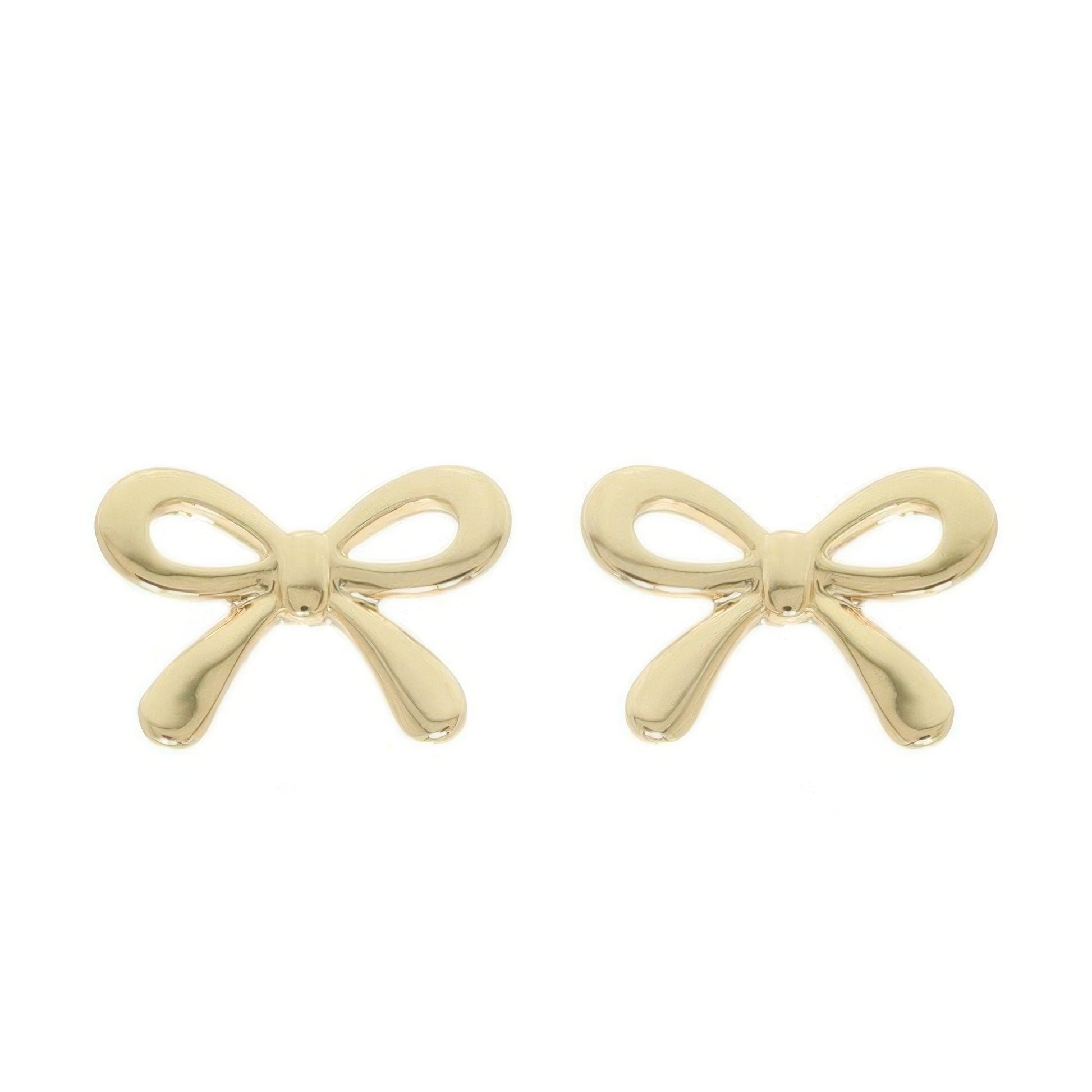 Short Tail Bow Ribbon Post Earrings
