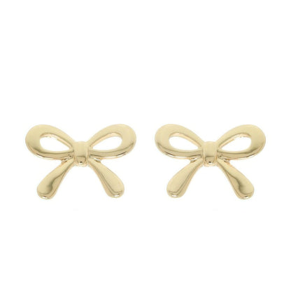Short Tail Bow Ribbon Post Earrings