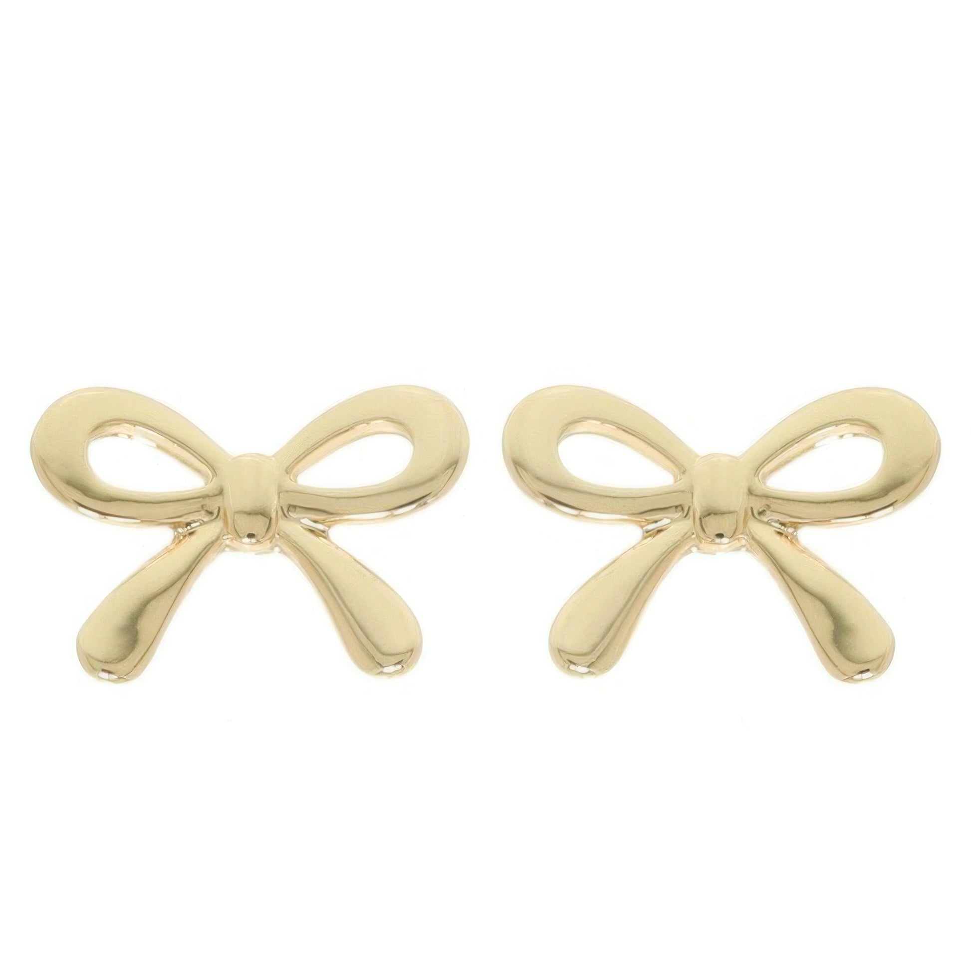 Short Tail Bow Ribbon Post Earrings
