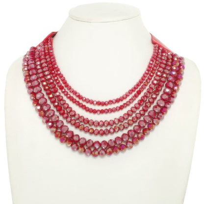 Multi-strand Faceted Bead Necklace