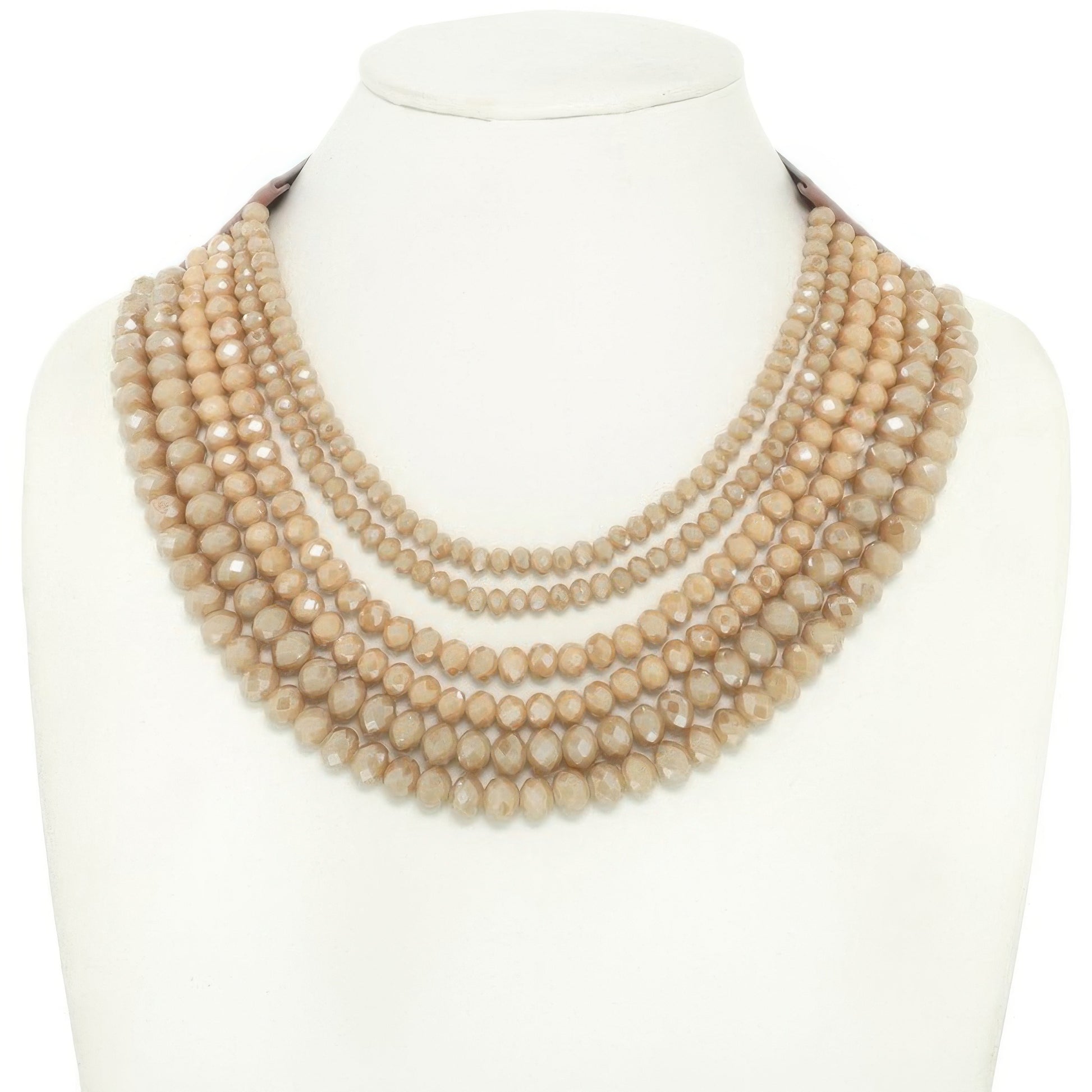Multi-strand Faceted Bead Necklace