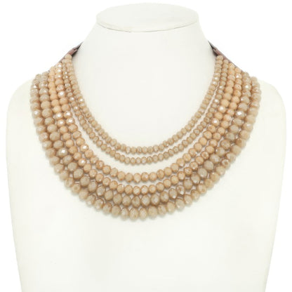 Multi-strand Faceted Bead Necklace