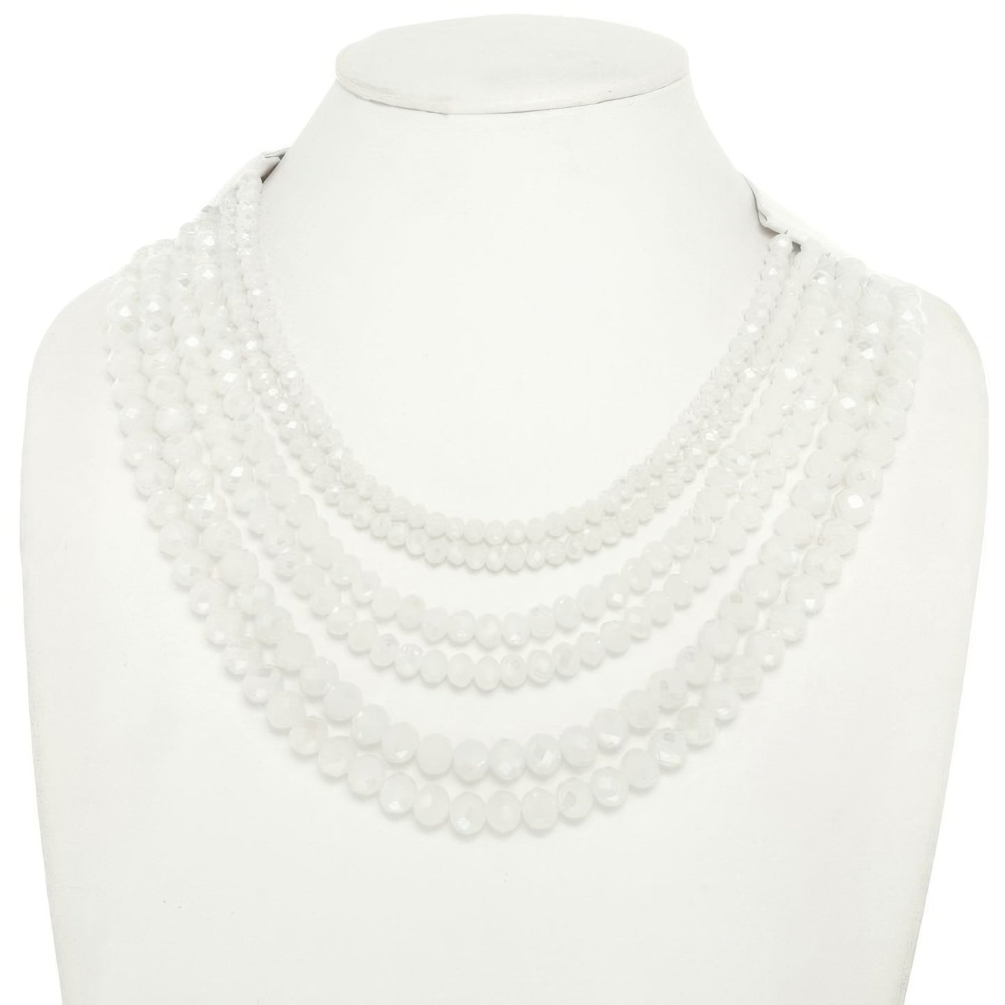 Multi-strand Faceted Bead Necklace