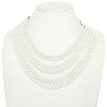 Multi-strand Faceted Bead Necklace