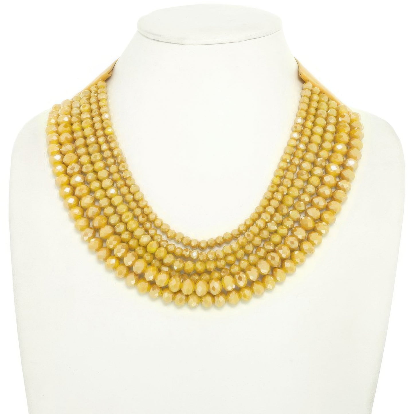 Multi-strand Faceted Bead Necklace