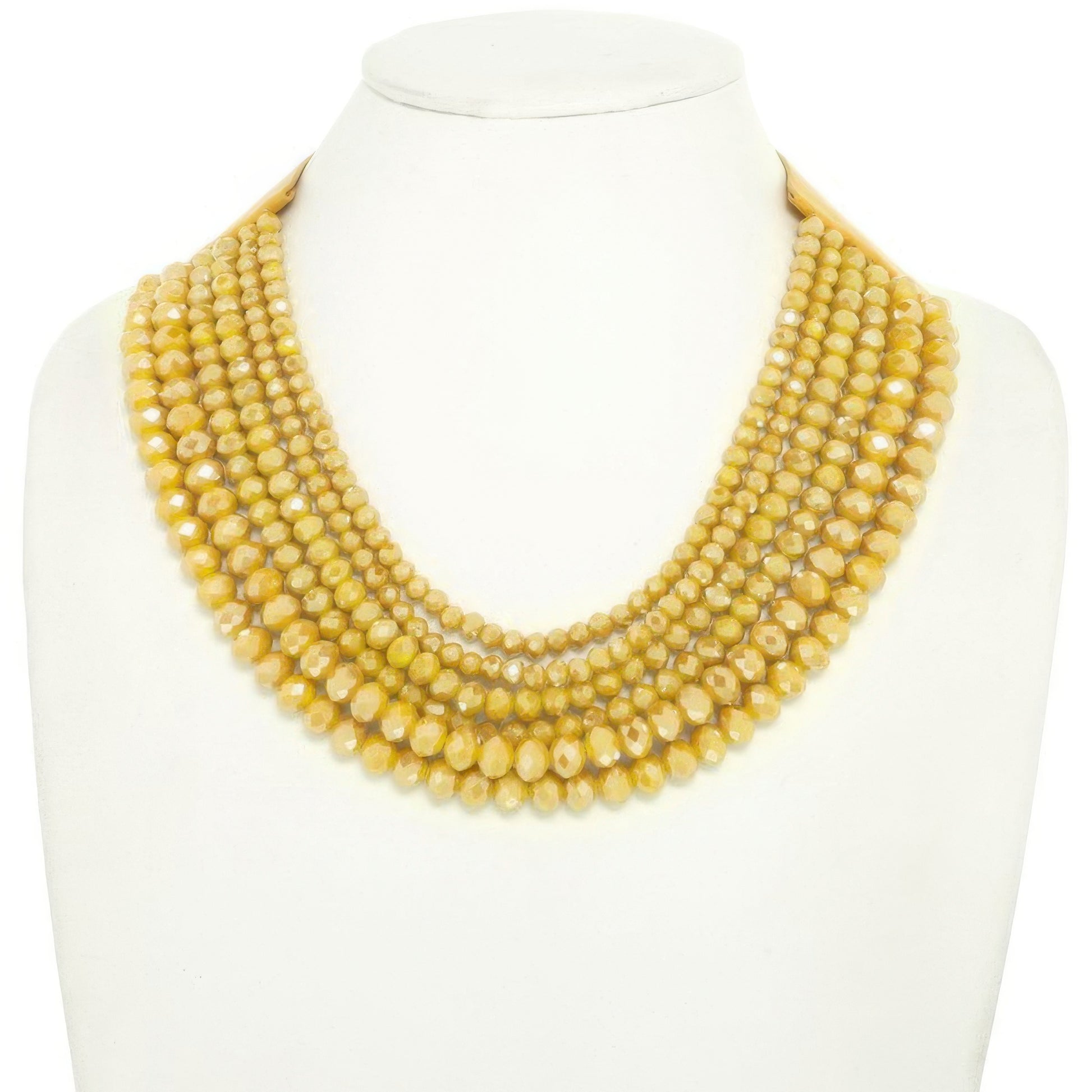 Multi-strand Faceted Bead Necklace
