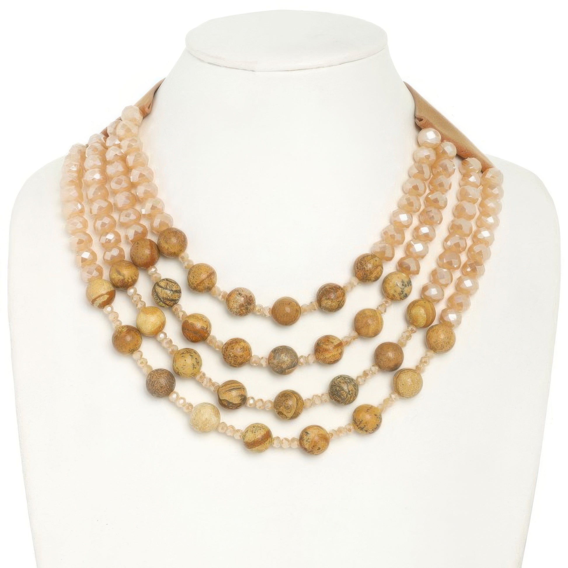 Multi-strand Wood Bead Necklace