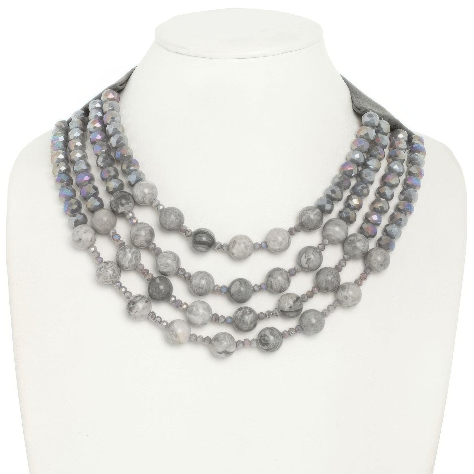 Multi-strand Wood Bead Necklace