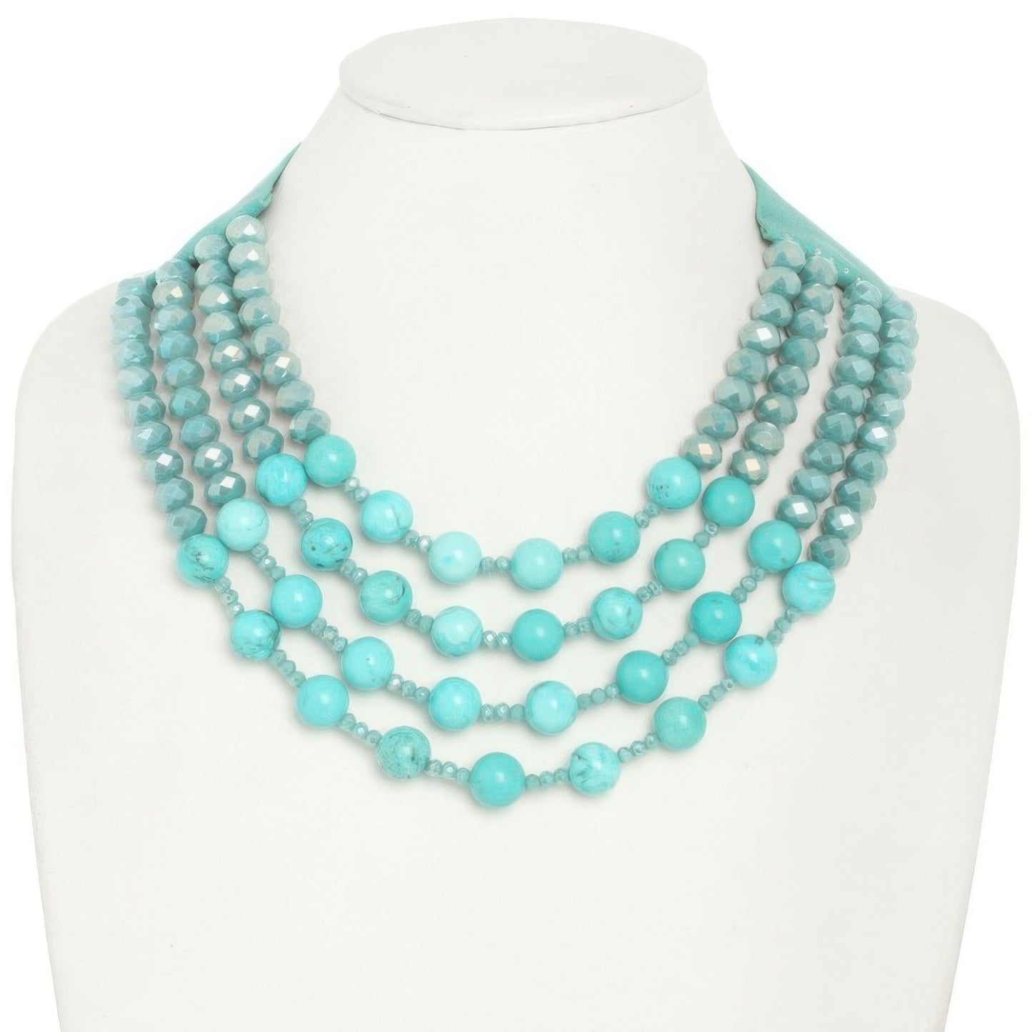 Multi-strand Wood Bead Necklace