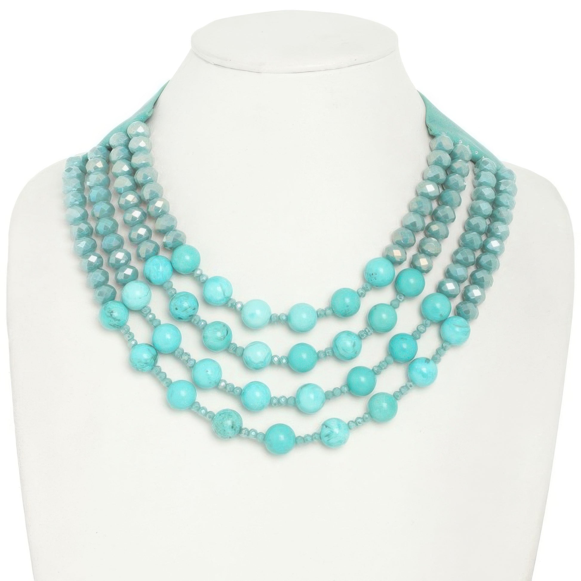 Multi-strand Wood Bead Necklace