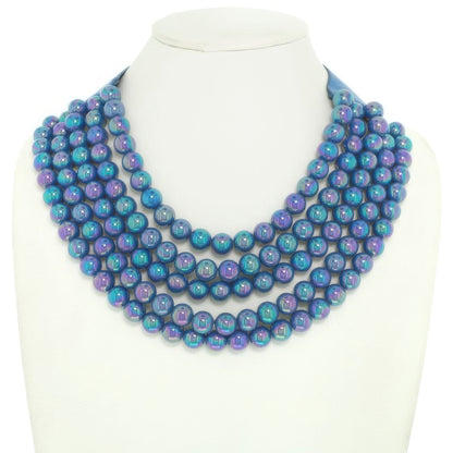 Multi-strand Wood Bead Necklace