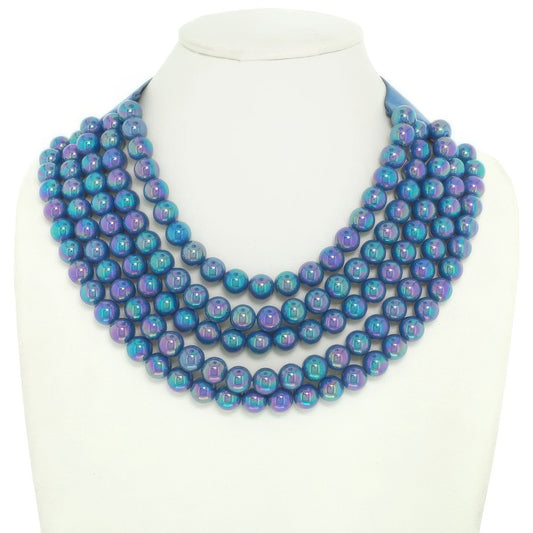 Multi-strand Wood Bead Necklace