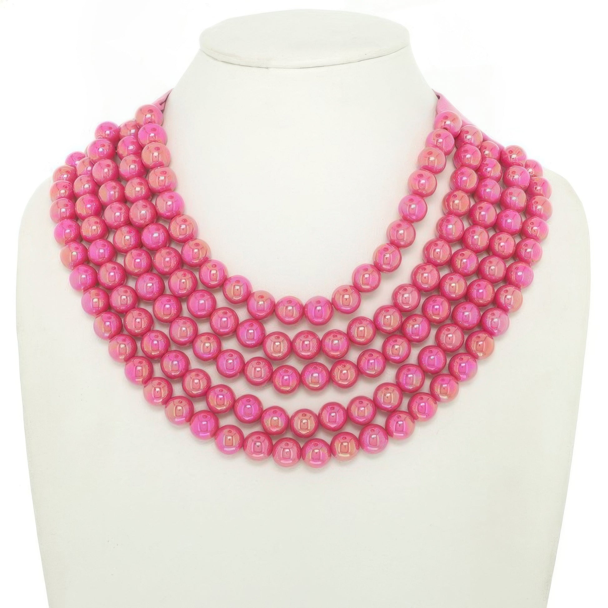 Multi-strand Wood Bead Necklace