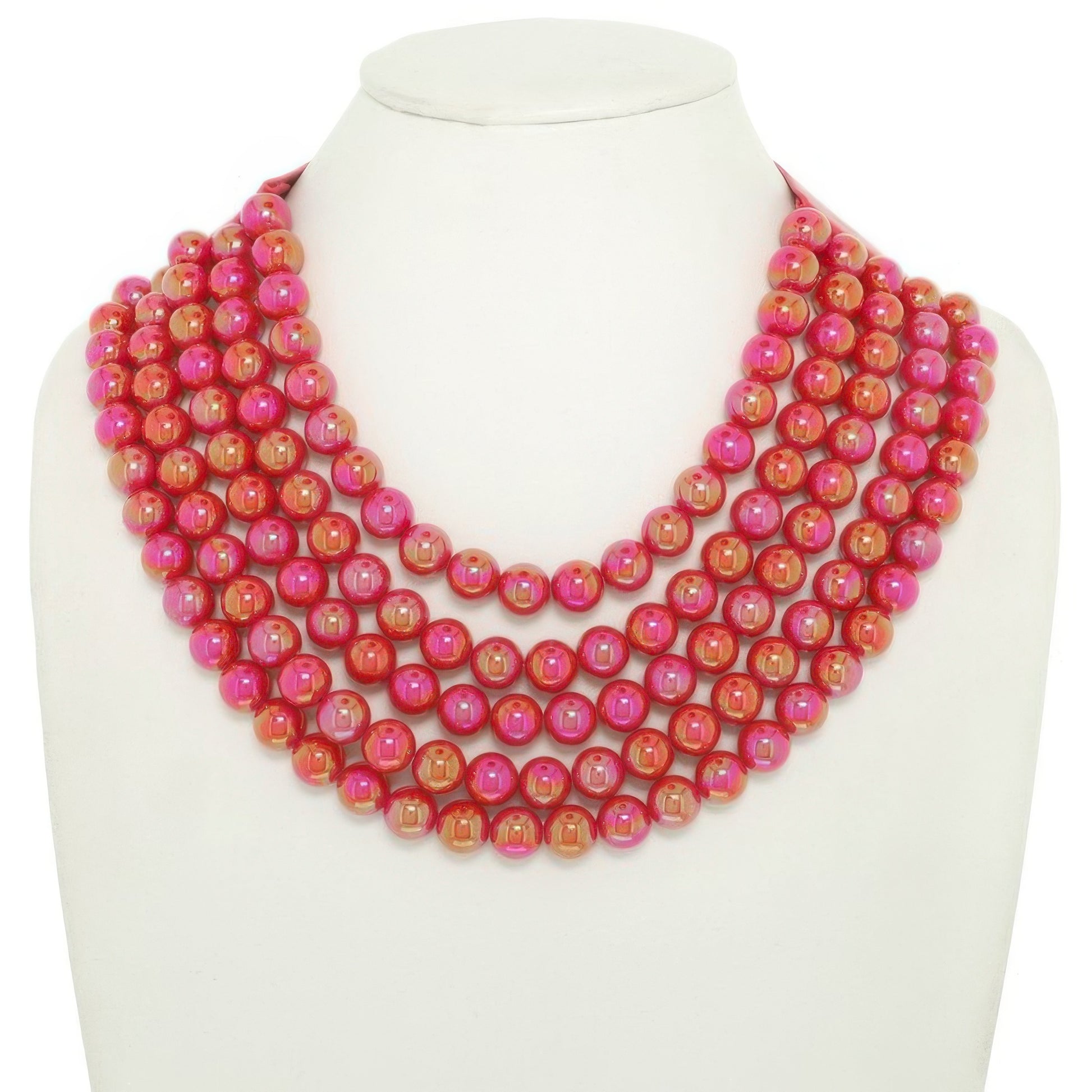 Multi-strand Wood Bead Necklace