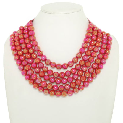 Multi-strand Wood Bead Necklace