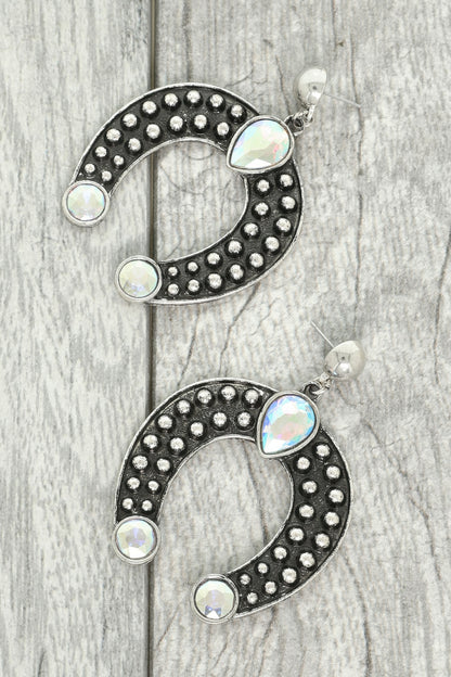 Western Squash Blossom Concho Earrings