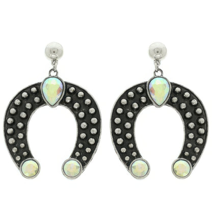 Western Squash Blossom Concho Earrings