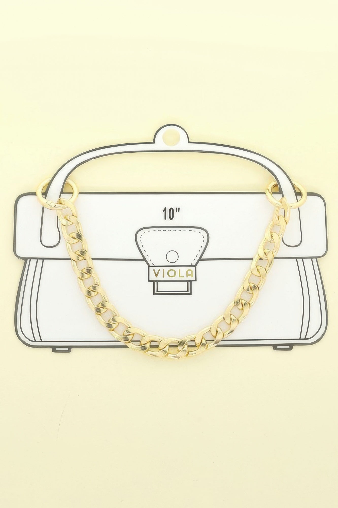 Polished Curb Link Bag Chain