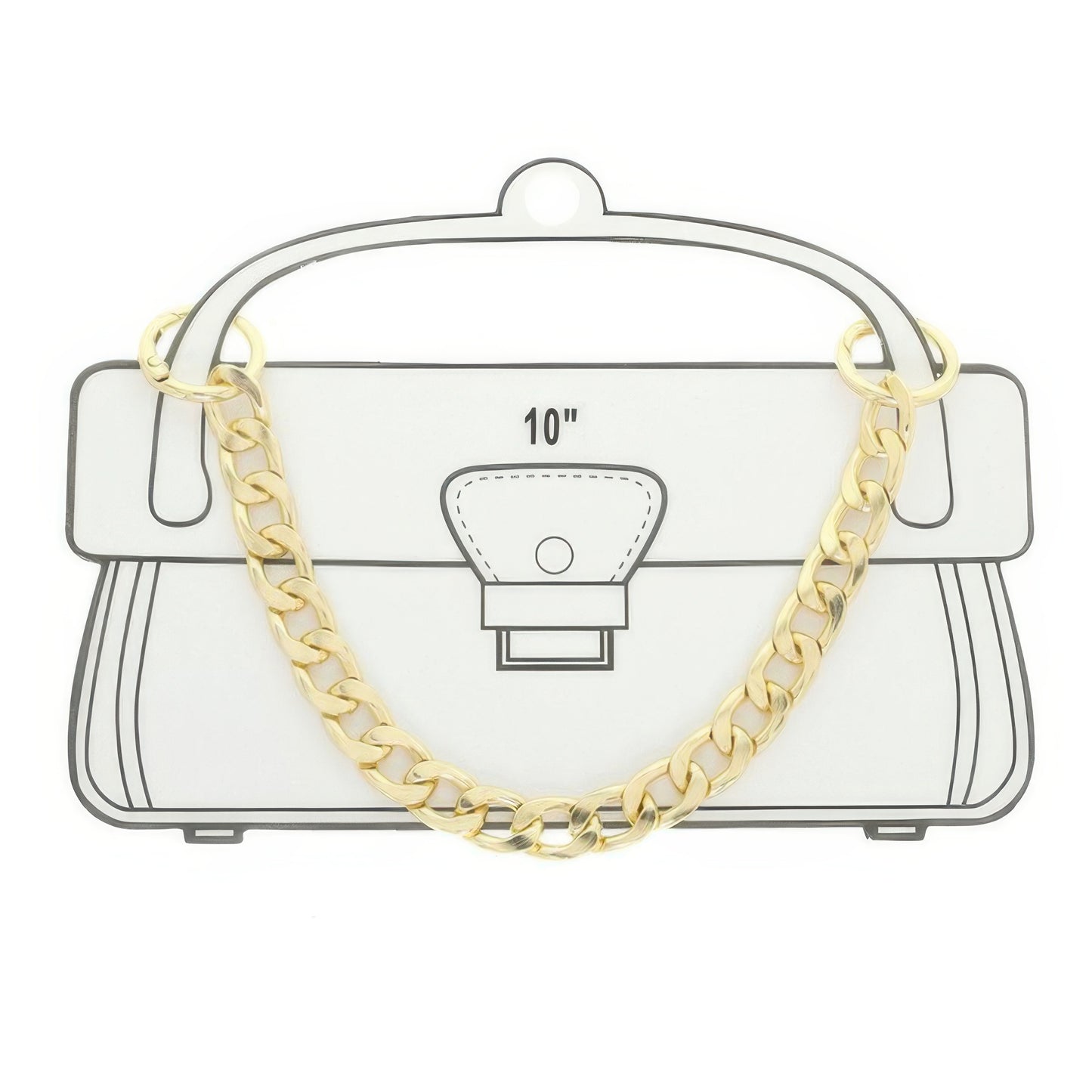 Polished Curb Link Bag Chain