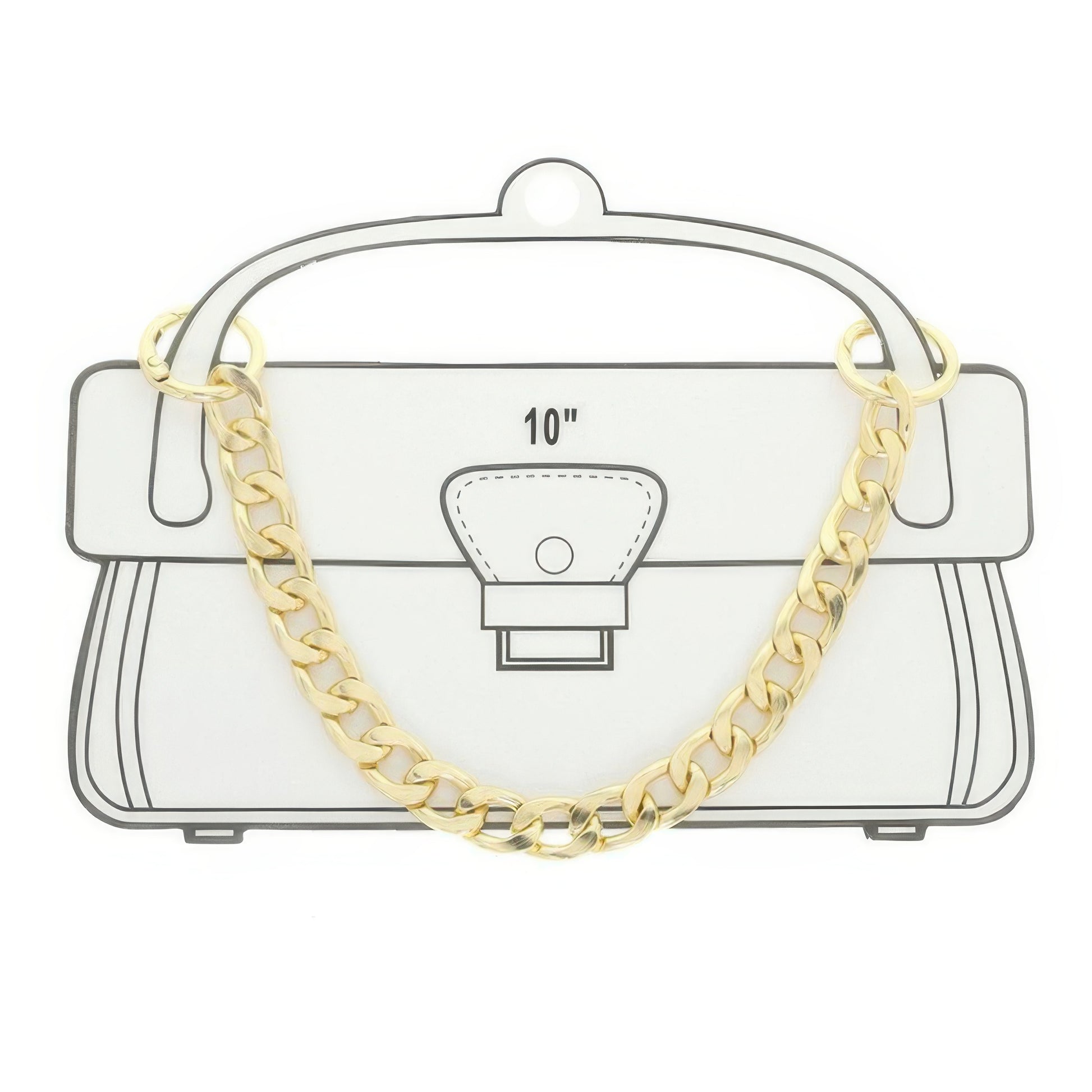 Polished Curb Link Bag Chain