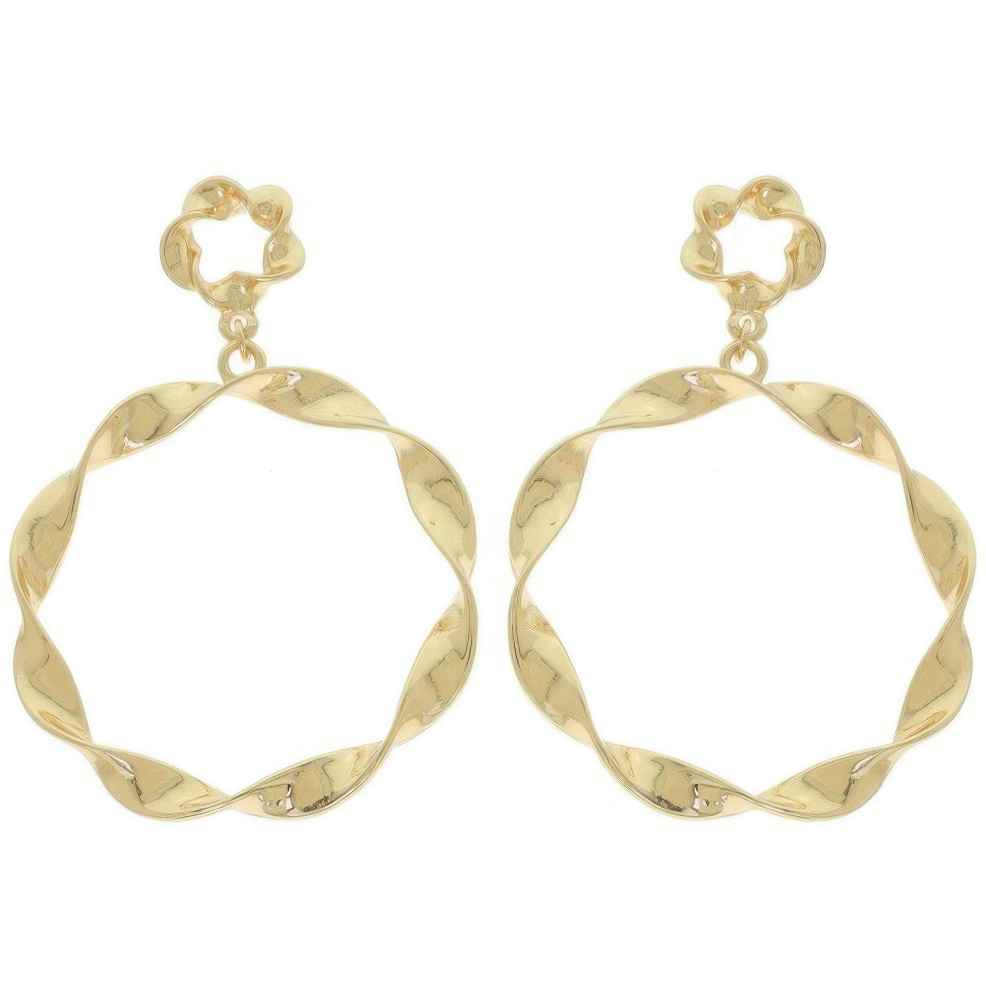 Swirl Edge Round Post Earrings