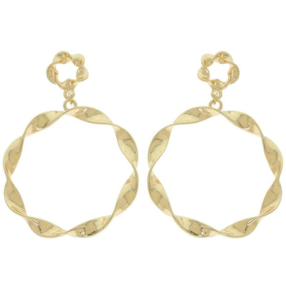 Swirl Edge Round Post Earrings