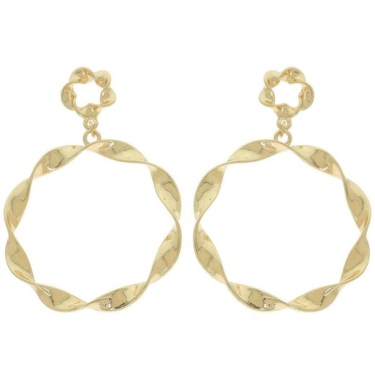 Swirl Edge Round Post Earrings