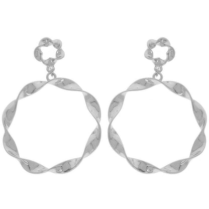 Swirl Edge Round Post Earrings