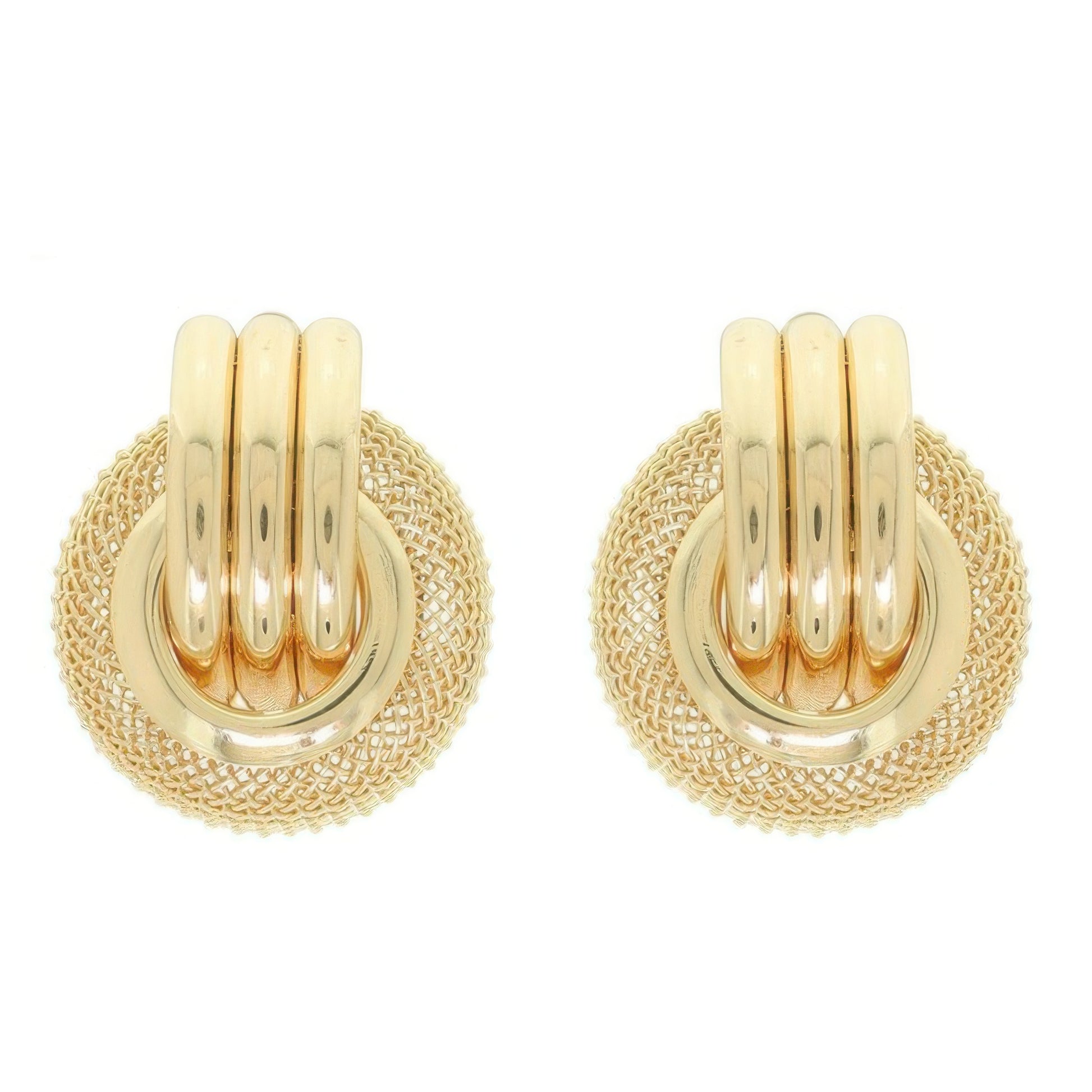 Basket Weave Pattern Earrings