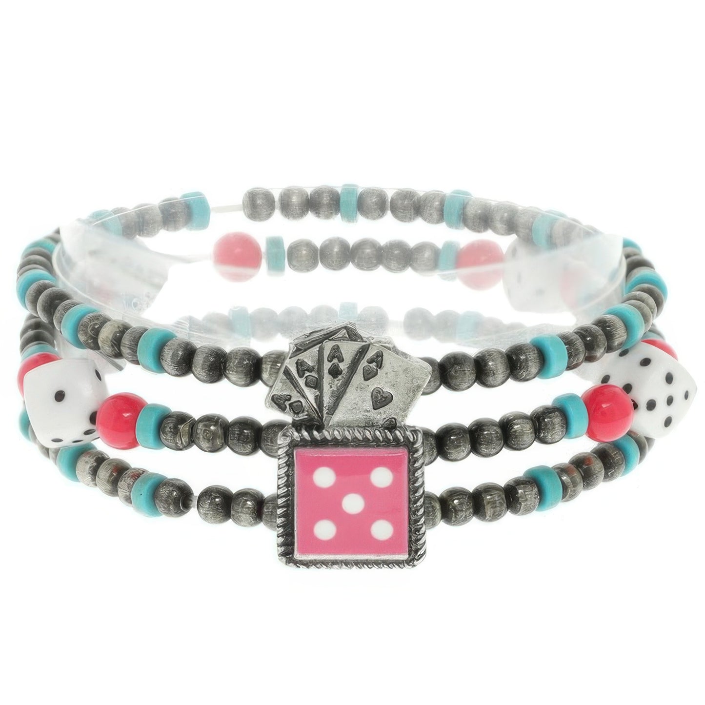 Western Casino Theme Beaded Bracelet