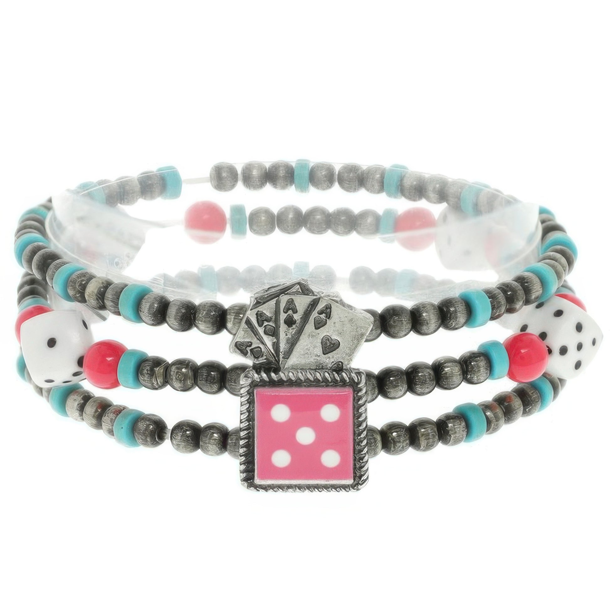 Western Casino Theme Beaded Bracelet