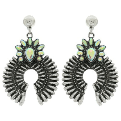 Western Squash Blossom Concho Earrings