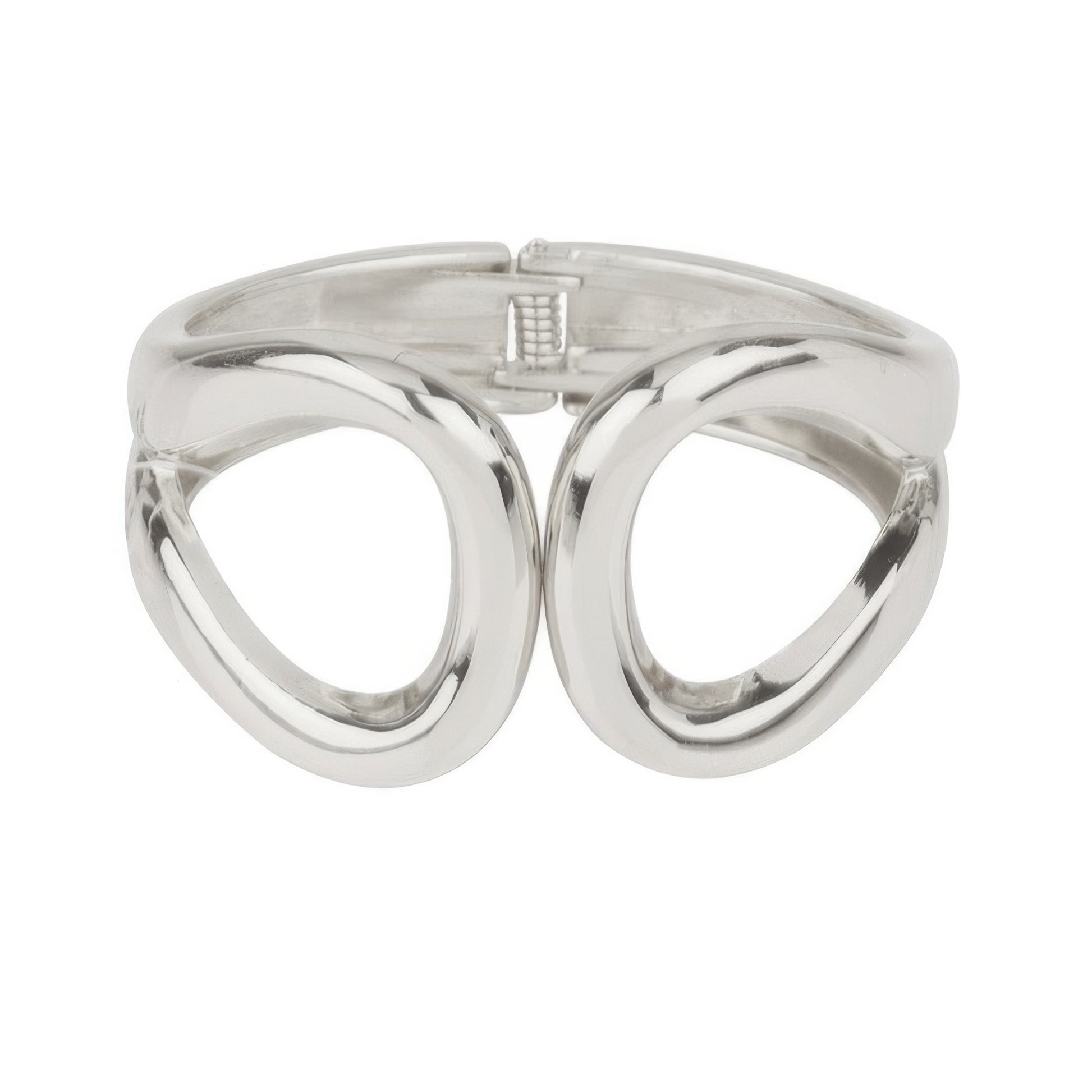 Open Inlay Hinged Bangle Bracelet