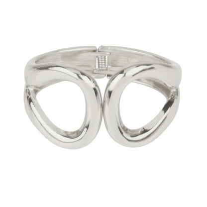 Open Inlay Hinged Bangle Bracelet