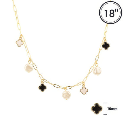 Quatrefoil Charm Pendant Necklace